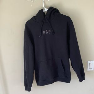 GAP Grey Printed Black Hoodie